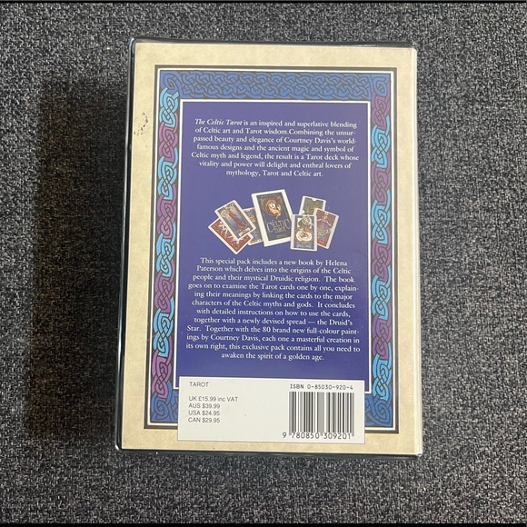 •1990 The Celtic Tarot by Courtney Davis Box Set Aquarian Press• - Picture 3 of 12